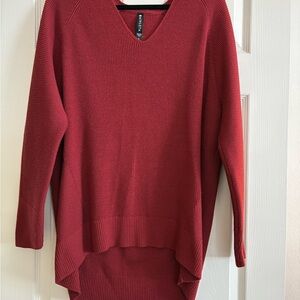 Athleta Hanover Sweater Size Large Beautiful Red Color